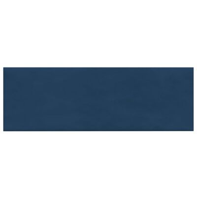 vidaXL Panneaux muraux 12 pcs Bleu 90x30 cm Velours 3,24 m²