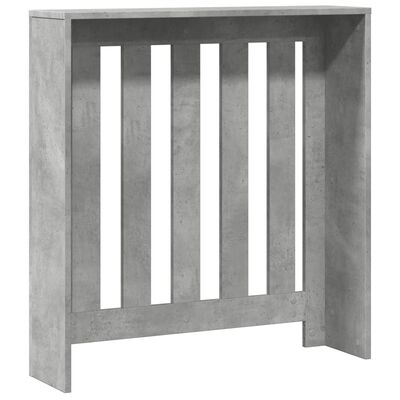 vidaXL Cache-radiateur gris béton 78x20x82 cm bois d'ingénierie