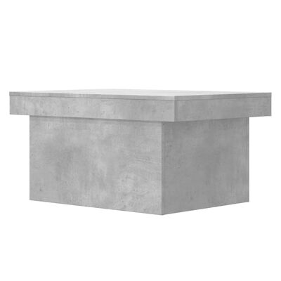 vidaXL Table basse gris béton 80x55x40 cm bois d'ingénierie