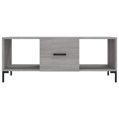 vidaXL Table basse sonoma gris 102x50x40 cm bois d'ingénierie