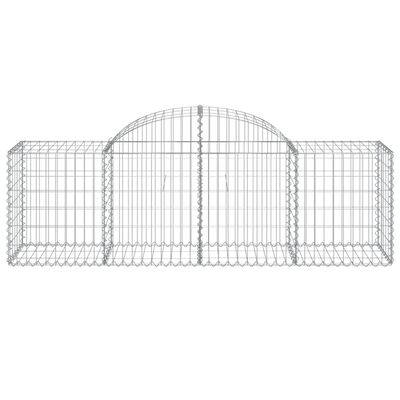 vidaXL Paniers à gabions arqués 5 pcs 200x50x60/80 cm Fer galvanisé