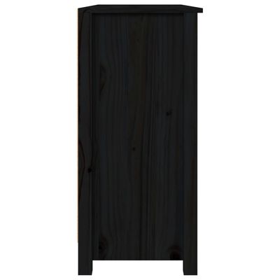 vidaXL Buffet Noir 100x35x74 cm Bois massif de pin