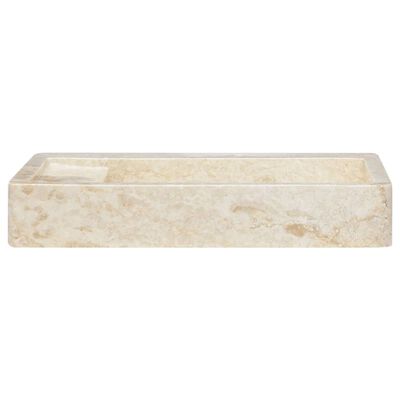 vidaXL Lavabo Crème 58x39x10 cm Marbre