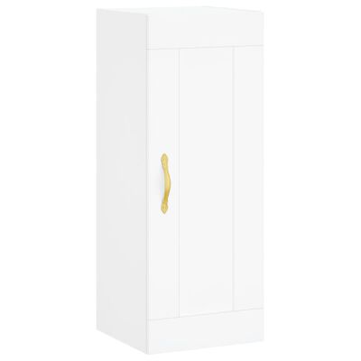 vidaXL Buffet haut Blanc 34,5x34x180 cm Bois d'ingénierie