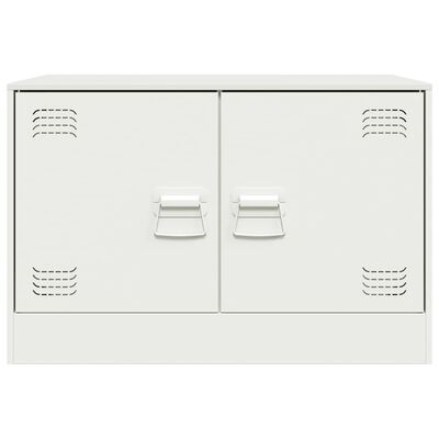 vidaXL Meubles TV 2 pcs blanc 67x39x44 cm acier