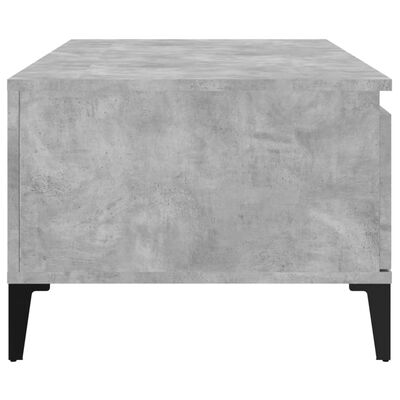 vidaXL Table basse Gris béton 90x50x36,5 cm Bois d'ingénierie