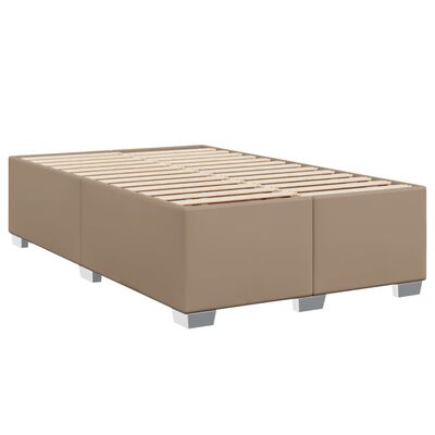 vidaXL Sommier à lattes de lit avec matelas Cappuccino 120x200 cm