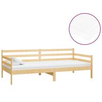 vidaXL Lit de repos avec matelas 90x200 cm Bois de pin massif