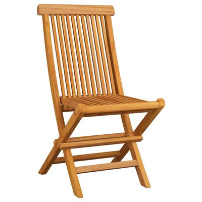 vidaXL Chaises de jardin pliables lot de 8 Bois de teck massif