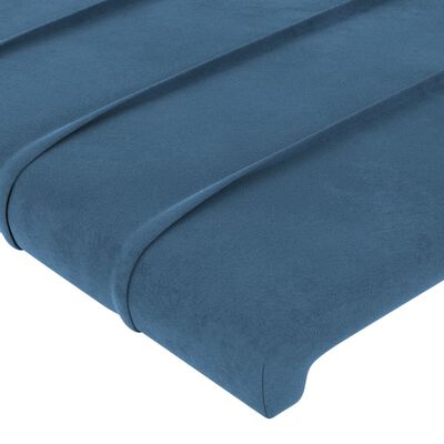 vidaXL Cadre de lit sans matelas bleu foncé 160x200 cm velours