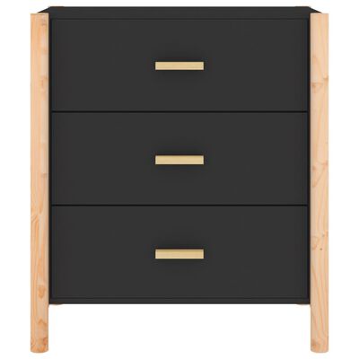 vidaXL Buffet Noir 62x38x70 cm Bois d'ingénierie