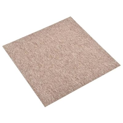 vidaXL Dalles de tapis de sol 20 pcs 5 m² 50x50 cm Beige