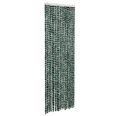 vidaXL Moustiquaire Vert et blanc 56x185 cm Chenille