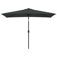 vidaXL Parasol avec mât en métal 300 x 200 cm Anthracite