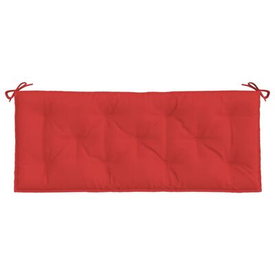 vidaXL Coussins de banc jardin lot de 2 rouge 120x50x7 cm tissu Oxford