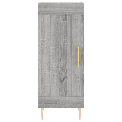 vidaXL Buffet haut Sonoma gris 34,5x34x180 cm Bois d'ingénierie