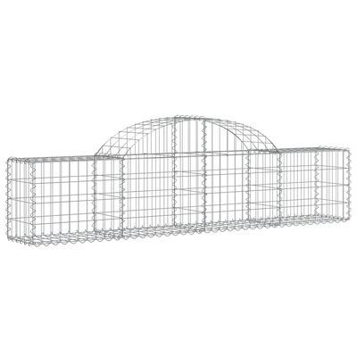 vidaXL Paniers à gabions arqués 6 pcs 200x30x40/60 cm Fer galvanisé