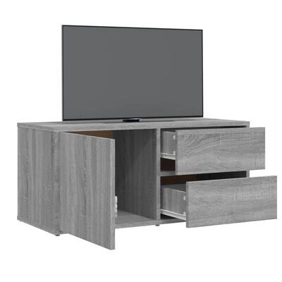 vidaXL Meuble TV Sonoma gris 80x34x36 cm Bois d'ingénierie