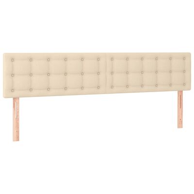 vidaXL Sommier à lattes de lit avec matelas crème 120x190 cm tissu