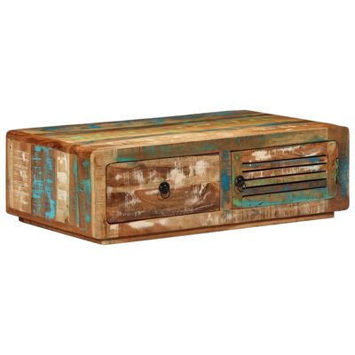 vidaXL Table basse 89x55x29 cm bois de récupération massif