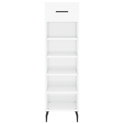 vidaXL Armoire à chaussure Blanc brillant 30x35x105 cm Bois ingénierie