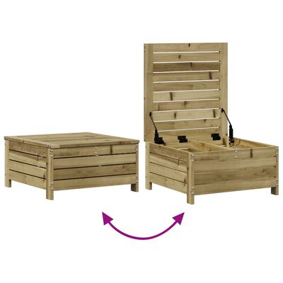 vidaXL Salon de jardin 6 pcs avec coussins bois de pin imprégné