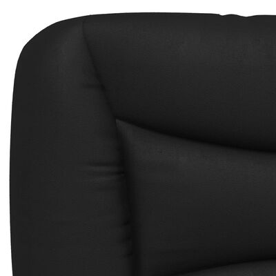 vidaXL Coussin de tête de lit noir 120 cm similicuir