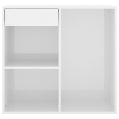 vidaXL Armoire cosmétique Blanc brillant 80x40x75 cm Bois d'ingénierie