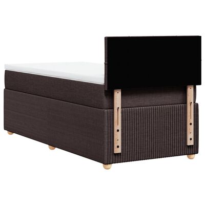 vidaXL Sommier à lattes de lit avec matelas Marron foncé 90x190 cm