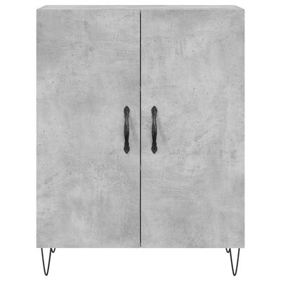 vidaXL Buffet gris béton 69,5x34x90 cm bois d'ingénierie