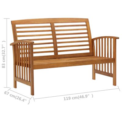 vidaXL Salon de jardin 4 pcs Bois d'acacia solide