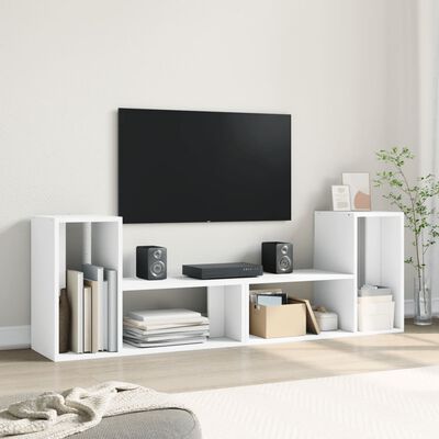 vidaXL Meubles TV 2 pcs blanc 75x30x50 cm bois d'ingénierie