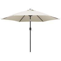 vidaXL Parasol cantilever à LED 3 m blanc sable