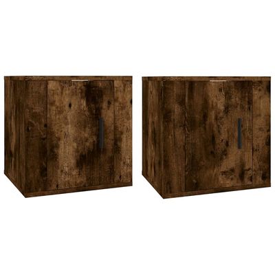 vidaXL Meubles TV muraux 2 pcs Chêne fumé 40x34,5x40 cm