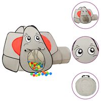 vidaXL Tente de jeu pour enfants 250 balles Éléphant Gris 174x86x101cm