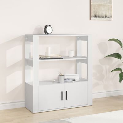 vidaXL Buffet Blanc 80x30x90 cm Bois d'ingénierie