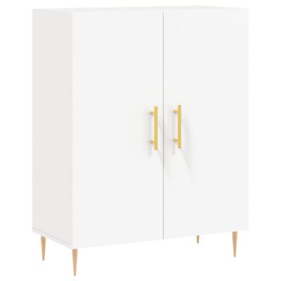 vidaXL Buffet haut Blanc 69,5x34x180 cm Bois d'ingénierie