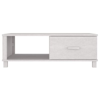 vidaXL Table basse HAMAR Blanc 100x55x35 cm Bois massif de pin