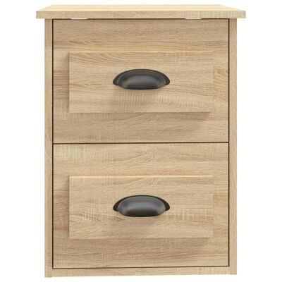 vidaXL Tables de chevet murales 2 pcs chêne sonoma 41,5x36x53 cm