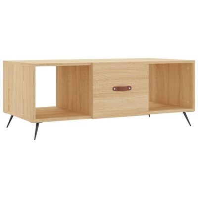 vidaXL Table basse chêne sonoma 102x50x40 cm bois d'ingénierie