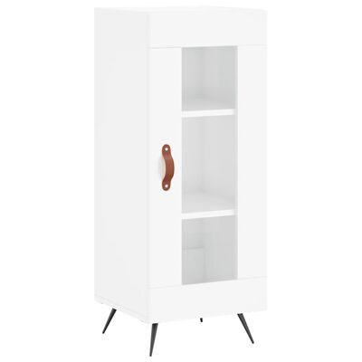 vidaXL Buffet haut Blanc brillant 34,5x34x180 cm Bois d'ingénierie