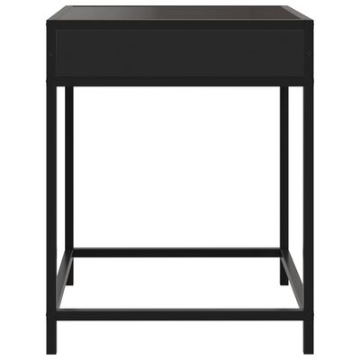 vidaXL Table de chevet avec LED infini noir 40x40x51 cm