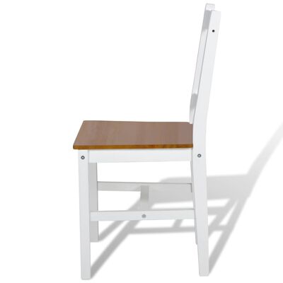 vidaXL Chaises à manger lot de 2 blanc bois de pin