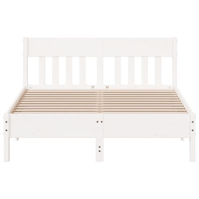 vidaXL Cadre de lit sans matelas blanc 140x200 cm bois de pin massif