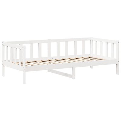 vidaXL Lit de jour avec toit sans matelas blanc 90x200 cm bois massif