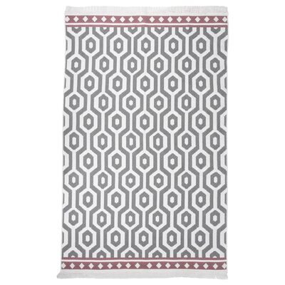 vidaXL Tapis Gris 160x230 cm Coton