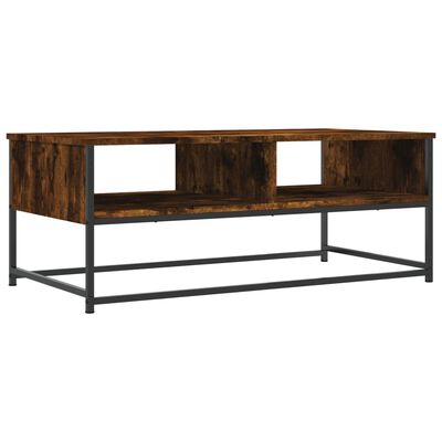 vidaXL Table basse chêne fumé 100x51x40 cm bois d'ingénierie