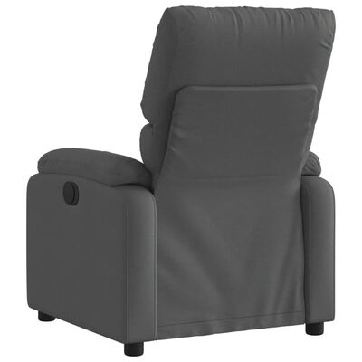 vidaXL Fauteuil inclinable électrique Gris foncé Tissu