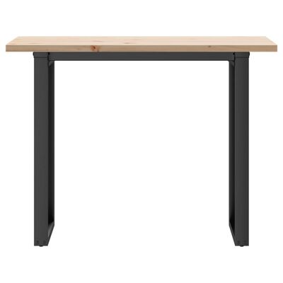 vidaXL Table à manger cadre en O 100x50x75,5 cm bois pin massif fonte