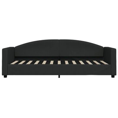 vidaXL Lit de jour avec matelas noir 80x200 cm tissu